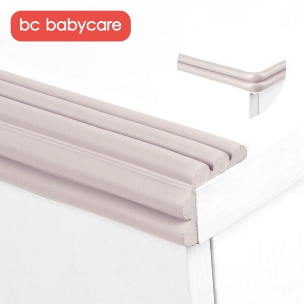 BC Babycare 2M Baby Proofing Edge Corner Safety Protector Soft Rubber Foam Table Safety Bumper Guard 3M Pre-Taped Corners