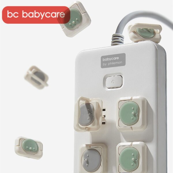 BC Babycare 24pcs Baby Safety Rotate Double Safe Lock Cover 2/3 Hole Electric Sockets Thicken Kids Protector Protection Caps