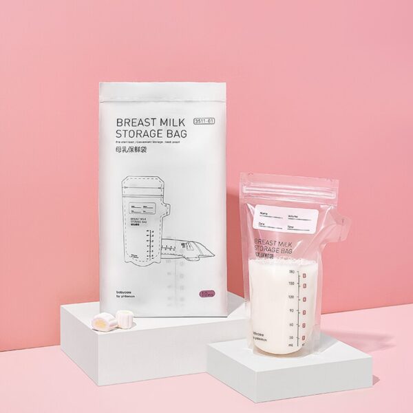 BC Babycare 50pcs/bag Breast Milk Freezer Bags 180ml Disposable Practical Convenient Markable Baby Food Storage Bag 6oz BPA Free