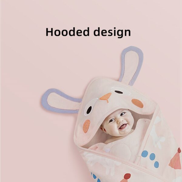 BC Babycare Animals Bear Hooded Swaddle Blanket Baby Winter Shoulder Guard Windproof Cotton Soft Wrap Sleeping Bag Newborns 0-3Y