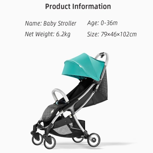 BC Babycare Automatic Folding Baby Stroller Sit Lying Shock Absorbers Travel Visible Lightweight Umbrella Strollers for Babies