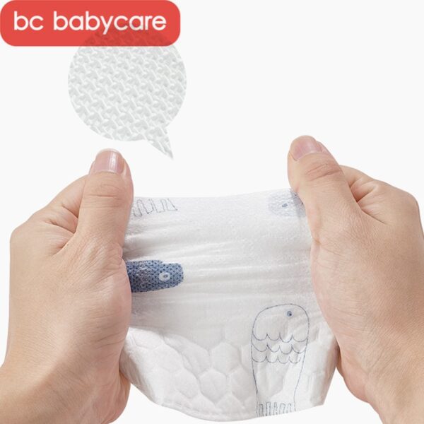 BC Babycare 50 Pcs Baby Bibs Printed Breathable Soft Newborn Cute Saliva Towel Portable Sticky Waterproof Disposable Bib