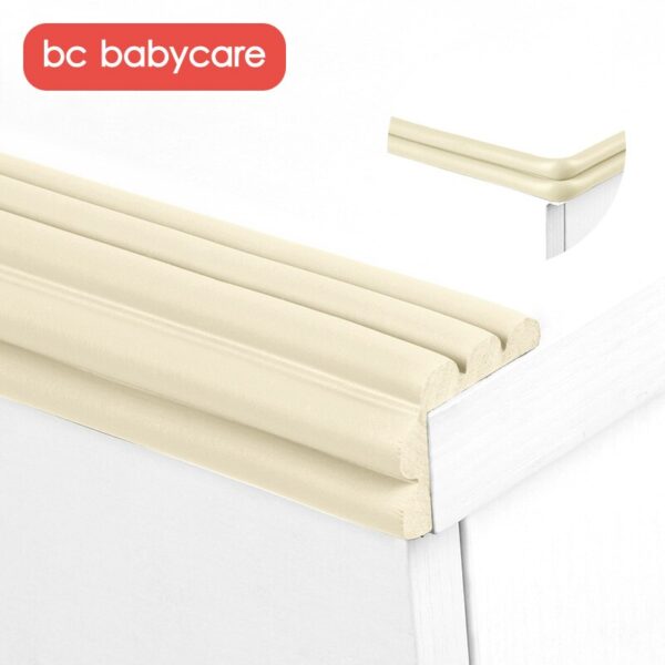 BC Babycare 2M Baby Proofing Edge Corner Safety Protector Soft Rubber Foam Table Safety Bumper Guard 3M Pre-Taped Corners