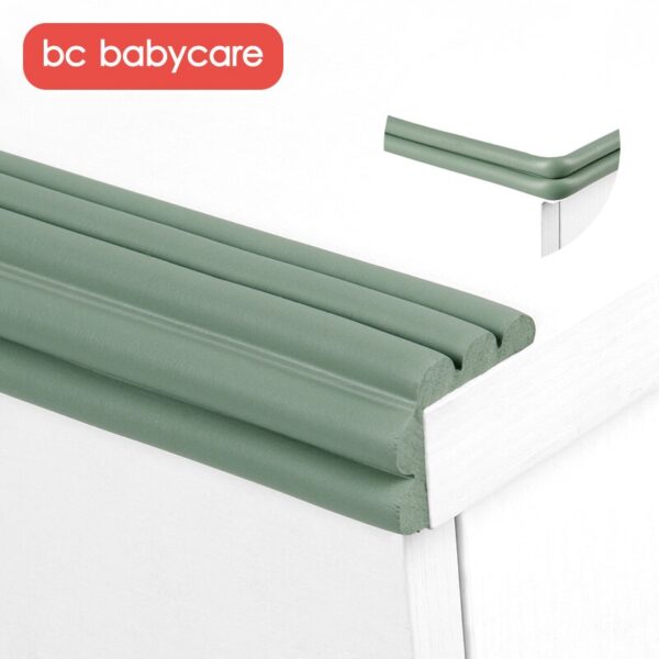 BC Babycare 2M Baby Proofing Edge Corner Safety Protector Soft Rubber Foam Table Safety Bumper Guard 3M Pre-Taped Corners