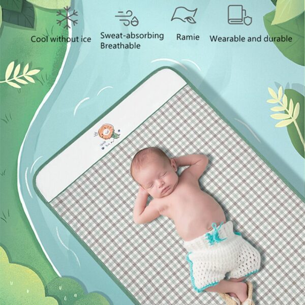 BC Babycare 56*100/65*120cm Multipurpose Baby Sheets Cartoon Soft Breathable Antibacterial Anti-mite Portable Ramie Bed Sofa Mat
