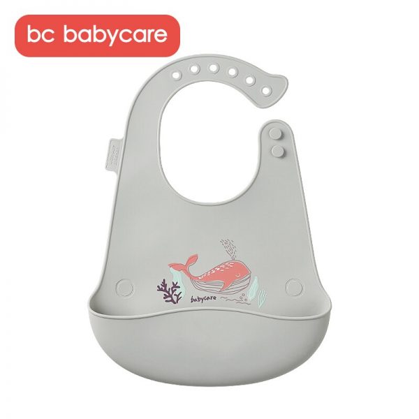 BC Babycare Unisex Silicone Waterproof Baby Bibs Adjustable Feeding and Weaning Toddlers Infants Bibs Food Catcher Bibs BPA Free