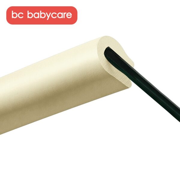 BC Babycare 2M Baby Proofing Edge Corner Safety Protector Soft Rubber Foam Table Safety Bumper Guard 3M Pre-Taped Corners