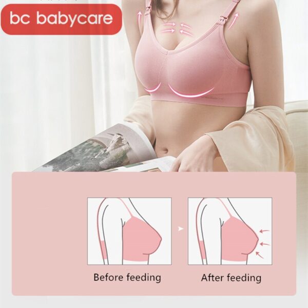 BC Babycare 2020 Maternity Nursing Bra Fashion Solid Breathable Thin Gathered Bra Summer Slim Elastic Cozy Breastfeeding Breast