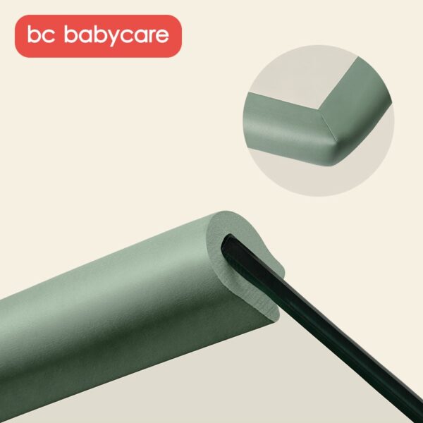 BC Babycare 2M Baby Proofing Edge Corner Safety Protector Soft Rubber Foam Table Safety Bumper Guard 3M Pre-Taped Corners