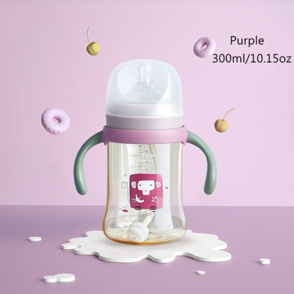 BC Babycare Baby Bottles Feeding Detachable Gravity Ball Anti-flatulence Milk Drinking Water Silicone Nipple Wide-Caliber Bottle