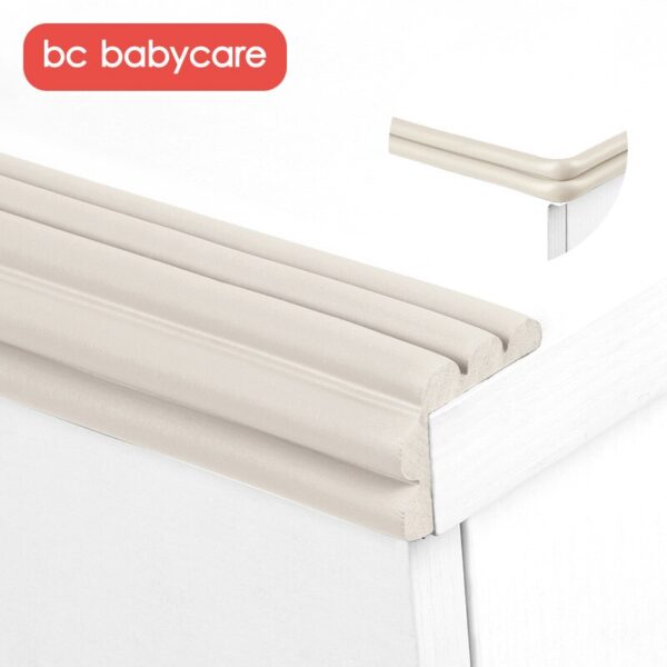 BC Babycare 2M Baby Proofing Edge Corner Safety Protector Soft Rubber Foam Table Safety Bumper Guard 3M Pre-Taped Corners