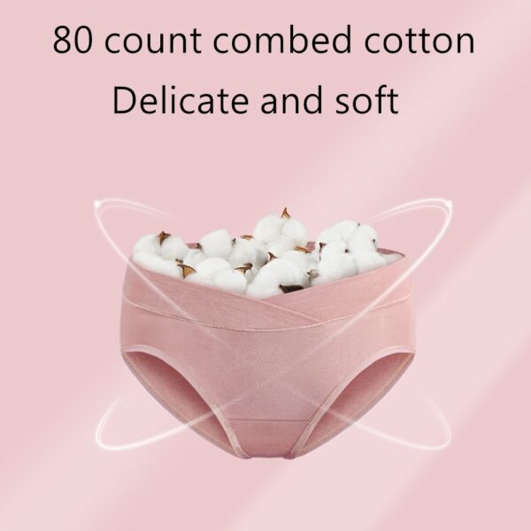 BC Babycare Soft Cotton Breathable V-Shaped Low Waist Maternity Underwear Panties Stretch Belly Support Women Solid Underpants