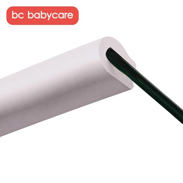 BC Babycare 2M Baby Proofing Edge Corner Safety Protector Soft Rubber Foam Table Safety Bumper Guard 3M Pre-Taped Corners