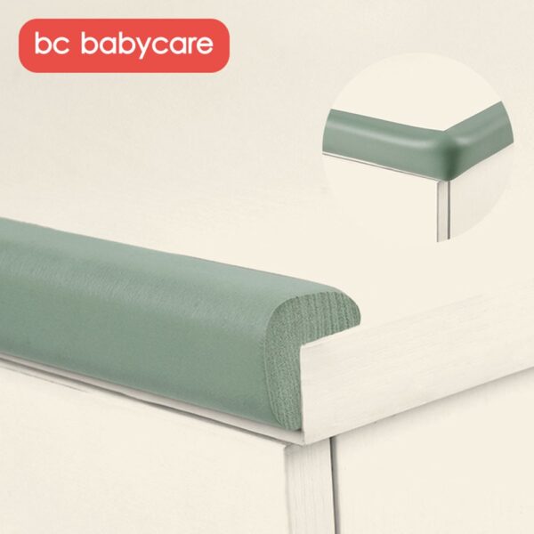 BC Babycare 2M Baby Proofing Edge Corner Safety Protector Soft Rubber Foam Table Safety Bumper Guard 3M Pre-Taped Corners