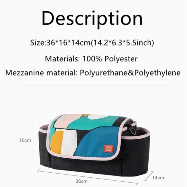 BC Babycare Portable Stroller Bag High Capacity Organizer Waterproof Diaper Bag Multi-function Separated Mom Hanging Nappy Bag