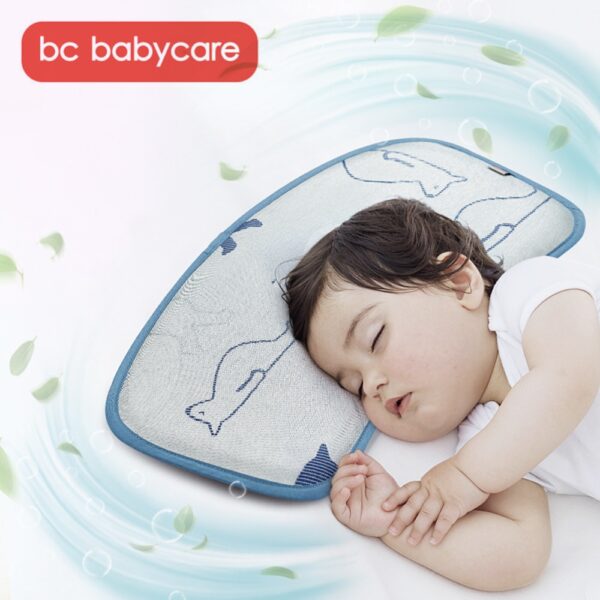 BC Babycare Ice silk Baby Pillow Summer Animal Adjustable Antibacterial Anti-mite Newborn Toddler Cooling Sleeping Pillow Mat