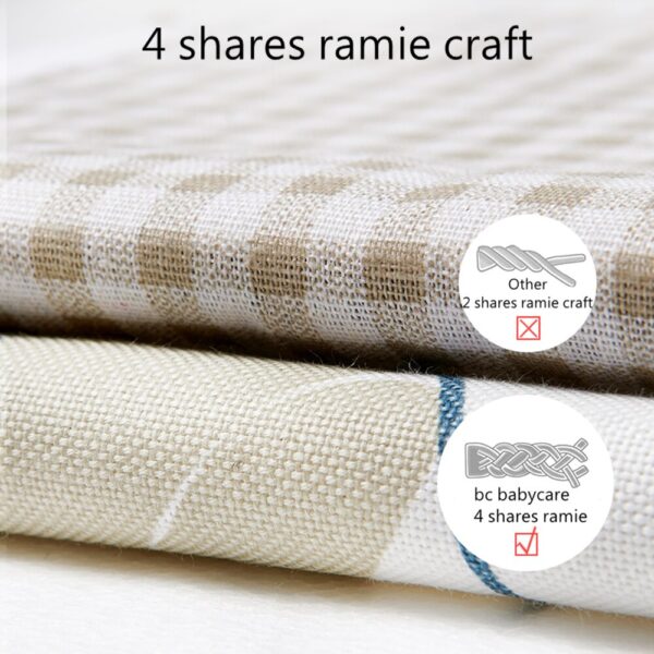 BC Babycare 56*100/65*120cm Multipurpose Baby Sheets Cartoon Soft Breathable Antibacterial Anti-mite Portable Ramie Bed Sofa Mat