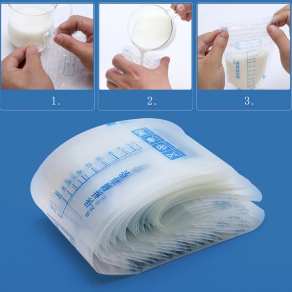 30pcs Breast Milk Storage Disposable Labels Safe Freezer Bag
