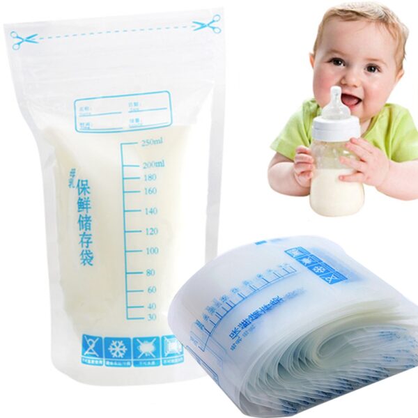 30pcs Breast Milk Storage Disposable Labels Safe Freezer Bag