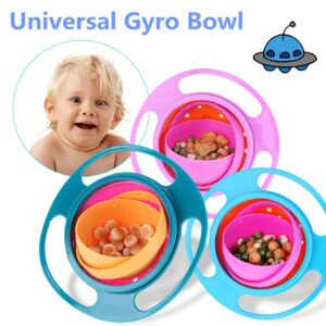 Baby Bowl Universal Gyro Bowl Practical Design Children 360 Degrees Rotate Balance Gyro Umbrella Bowl Spill-Proof Bowl Tableware